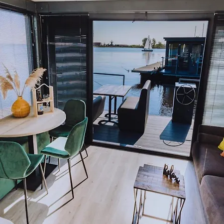 Modern Houseboat With Air Conditioning Located In Marina Uitgeest